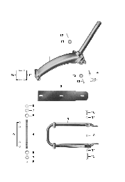 8 Support de fourche avant,bras oscillant avant