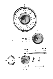 12 Roue arrière,moyeu,frein