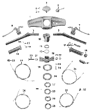 3 Guidon, leviers,câbles