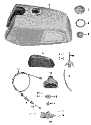 8 Réservoir de carburant,compteur