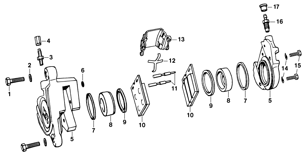 Ersatzteilkatalog Fahrgestell Bremsen Scheibenbremse Bremssattel Reparatursatz MZ ETZ 125/150