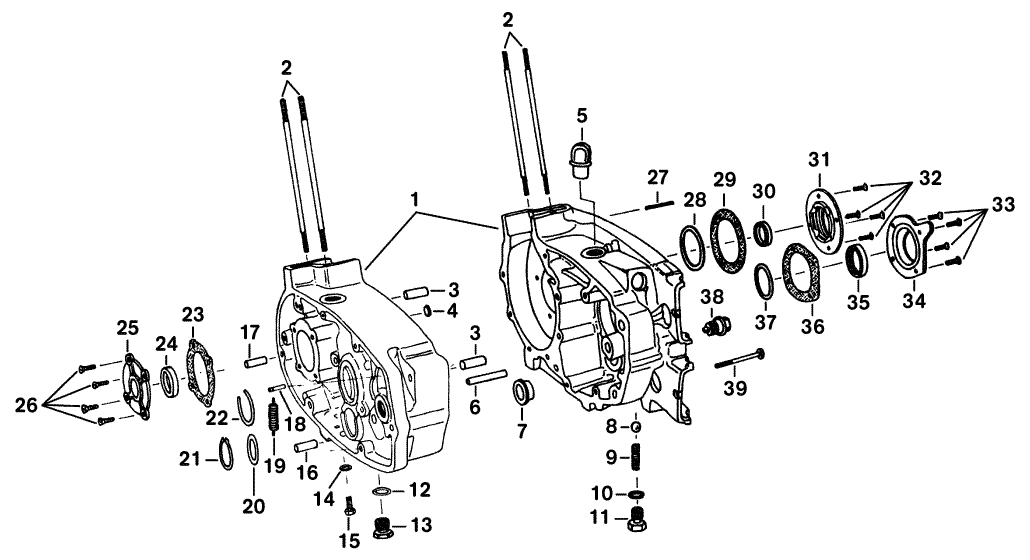 Ersatzteilkatalog Motor Motorgehäuse ETZ 150/125