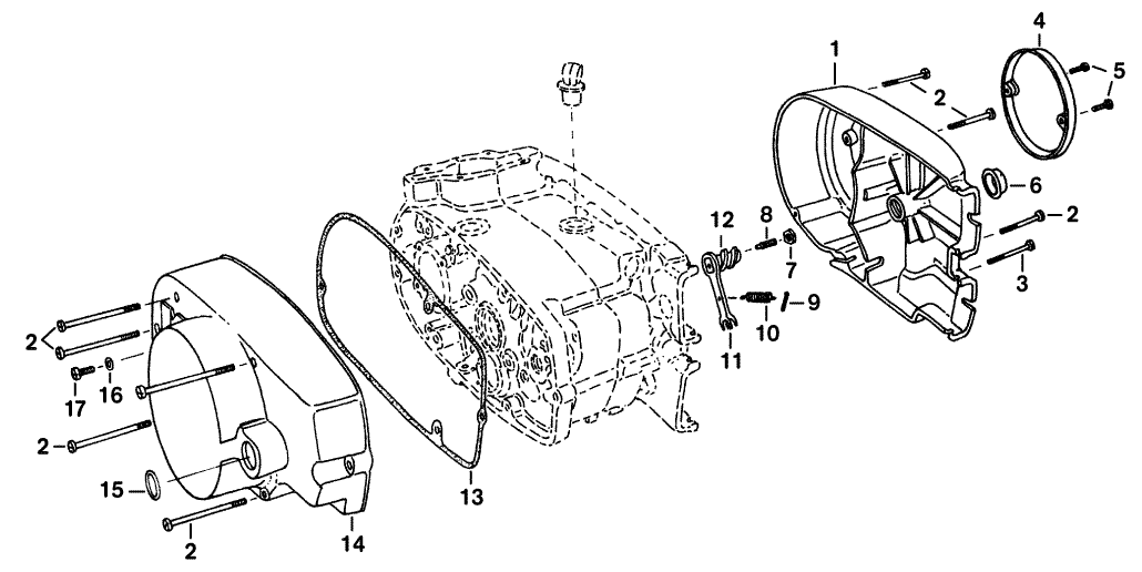 Ersatzteilkatalog Motor Gehäuse Deckel MZ ETZ 125/150